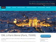 Tablet Screenshot of dr-besnainou-orl-paris.fr